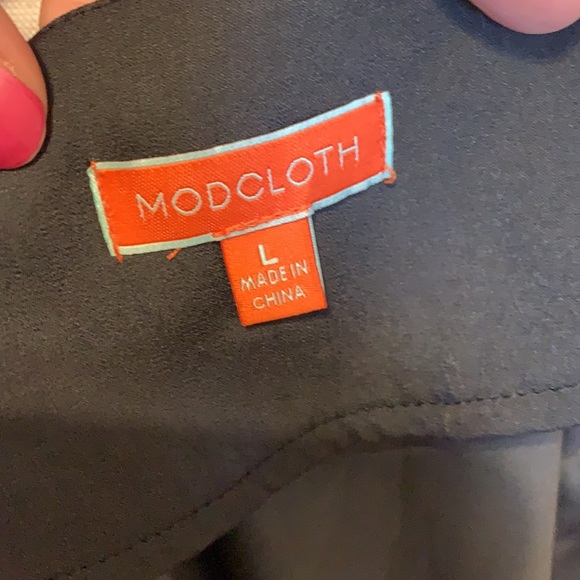 MODCLOTH Black Sleeveless Silky Wrap Blouse - Picture 5 of 5